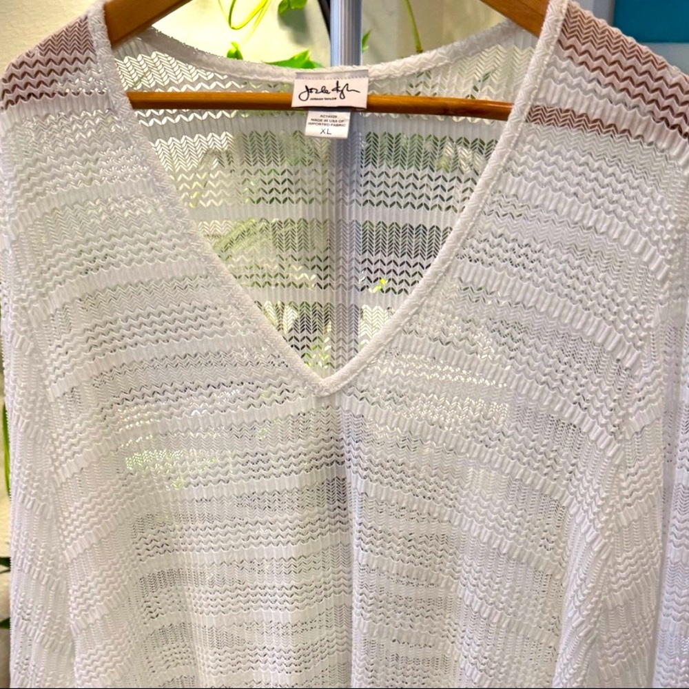 Taylor White Knit Swim Cover-Up - Picture 4 of 8